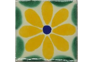 Carrelage en céramique mexicaine - 5 cm - fait à la main et éthiquement négocié par Tumia LAC - Tuile unique