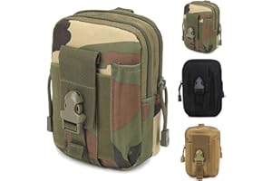 ZhaoCo Sac Tactique Ceinture, Sacoche Ceinture Nylon Molle EDC Gadget Utilitaire téléphone cellulaire pour Randonnée Voyage Sport Plein-air