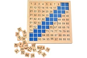 BUZIFU Montessori en Bois Tableau Réversible avec Cubes Activités Mathématiques 1-100 Puzzle Encastrement Éducatif avec Sac de Rangement pour Bébé Enfants Plus de 3 Ans
