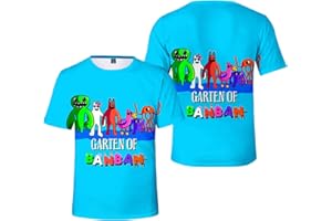 NARUNING Garden of Banban T-Shirt, Cartoon 3D Game Print Short Sleeve Pullover, Unisex Student Casual Fashion Half Sleeve Sweatshirt S Top ((100cm-160cm)