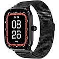 Noise New Macro Smart Watch with 2.0” HD Display,Metallic Finish BT Calling, Functional Crown, 7 Days Battery Life, Sleep Tracking, 200+ Watch Faces (Black Link)