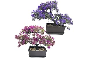 Fycooler Bonsaï Artificiel Fausse Plante en Pot Plantes artificielles Usine de cèdre Japonais de bonsaï de pin pour la décoration de la Maison, Bureau/Cour, Bureau Décor de Jardin Zen intérieur