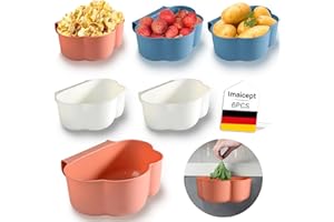 Imaicept 6 Pièces Panier Rangement Bébé, Panier de Rangement Bebe est en Haute Qualité PP, Rangement Table a Langer Bebe Suspendu, Bac Plastique pour Cuisine, Armoire, Porte, Commode, Salle de