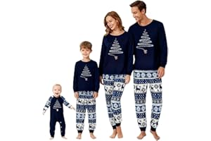 ZJKESDIOAW Matching Christmas Pjs for Family 2025 Mens Womens Kids Christmas Pyjamas Sets
