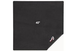 DOCSAFE Fire Pit Mat for Decking Fireproof Grill Mat 40'' (101.6cm) Square BBQ Splatter Protector Pad for Deck,Garden,Ground,Patio,Lawn,Floor,Camping,Foldable Heatproof Water Resistant Fire Pit Accessories