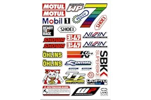 Motorrad Aufkleber Sponsor, FENGCHUANG-Moto Motocross Stickers Kit, Motorrad Aufkleber für Auto Motorräder Fahrrad Skateboard Snowboard Gepäck Laptop Aufkleber und mehr