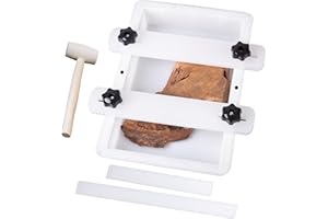 Kalinta Epoxy Mold with Divider Adjustable 11.4 x 7.5 x 2 inch No Seal Large Resin Mold Built-in Clamping System Perfect for Beginners and Experienced Artists Great for Creative