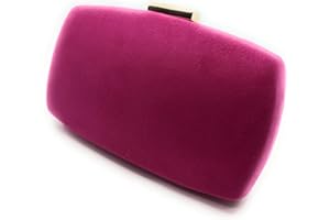 BRANDELIA Bolso Cartera De Mano Fiesta Boda Clutch de Ante Mujer con Cadena al Hombro