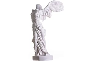 BeautifulGreekStatues Winged Victory of Samothrace statuetka alabaster starożytne ruiny Louvre Muzeum Figurka 30 cm
