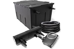 Kit de filtration avec Bio Filtre 60000l, 36W UV Stérilisateur et 80W Pompe