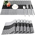 matches21 - Set di tovagliette Elegance, Tessuto Argento, 12