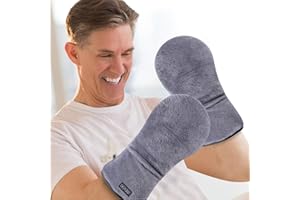 REVIX Microwavable Heated Mittens for Hand Therapy and Arthritis in Fingers, Warming Gloves for Women and Men in Cases of Stiff Joints, Trigger Finger or Carpal Tunnel, Unscented Heating Mitts Gray…