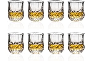 Soopiiso Vasos de chupito de 50 ml, vasos de cordial, vasos de licor, vasos de jerez (juego de 8)