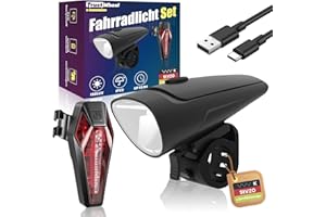 Trustwheel Bicycle Light Set USB-C Batería Recargable Luces de Bicicleta LED Set StVZO Aprobado Bicicleta Luz Batería Llamada Débil Bicicleta Luz Trasera Bicicleta Luz Delantera
