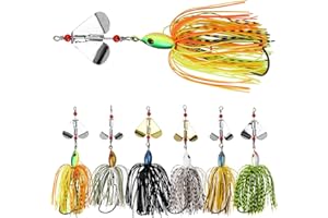 OROOTL Esche da Pesca Spinnerbaits Leurre Spinner Pêche Artificielle Truite Kit Jigs per Chatterbait Swimbait Pesca al Luccio, Spigola, Trota