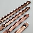 ABVIN Slim Rosegold Concealed Sliding Door Handle and Concealed Door Pull Handle, for All Type Wardrobe & Cupboard Door Only for Slide (1 Pcs) (14.5 inch)