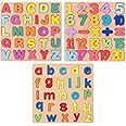3-Piece Uppercase And Lowercase Alphanumeric Puzzles, Children'S Cognitive Puzzles, Educational Building Block Toys, Panel Puzzles, Three-Dimensional Puzzles, Early Education Educational Toys
