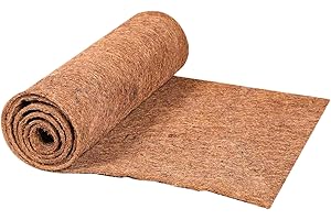 POMUROM Rouleau de Doublure en Coco, 30x100cm Doublure en Fibre Coco Naturelle Tapis épais en Fibre de Coco Doublure Remplacement Fibres Coco pour Planteur Fenêtre Boîte Panier de Fleu Jardin Tapis Reptiles