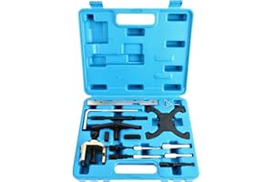 FreeTec 16pcs Engine Timing Tool Set Camshaft Flywheel Locking Tool Belt Tensioner for Ford 1.25 1.4 1.7 1.8 2.0 Di/TDCi/TDDi 1.6 16V Ti-VCT, for Mazda 1.4 1.6 HDI Engine (Not Fit 1.5T 1.6L Engine)