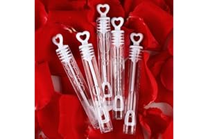 SWUNXION 56 pomperos de jabón de tamaño Mini con diseño de corazón Blanco - Regalo Ideal para Bodas y Fiestas
