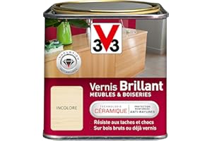 V33 Vernis intérieur Brillant meubles & boiseries, Incolore 0,5L