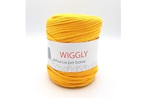 filati italiani fettuccia per borse Wiggly colori moda, ideale per uncinetto per creare runner, tappeti, borse e molto altro (marakuja - 339)