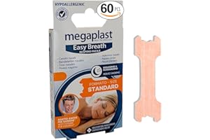 NOU PRIME Pack 60 Tiras Nasales Antironquidos Tiritas Nariz Respirar, Tiras Nasales Anti-Ronquido, Antirronquidos Para Dormir, anti ronquidos para dormir 56x18mm (PACK 60 TIRAS NASALES)