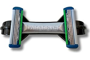 twinshaver brzytwa do łysienia + 4 żyletki, ochrona przed przecięciem i 80% oszczędność czasu, maszynka do golenia i głowy, brzytwa na mokro 0.0mm dla mężczyzn i kobiet
