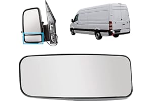 ALIGOPARTS LEFT Passenger side Non Heated Lower Wing Mirror Glass for Mercedes Sprinter VW Volkswagen Crafter 2006-2018 A0028113933 (Left Lower)
