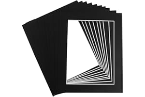 PICTURES PRINTS FRAMING Black Picture/Photo Mount Size A4 fits A5