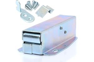 WHITE HINGE Loft Door Touch Catch Hatch Push - Attic/Cupboard Latch