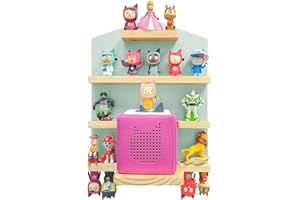 CHEDIN Tonie shelf for Toniebox，magnetic shelf，tonies storage shelf for 20 Tonie figures, Tonie Box Magnetic Wall Shelf Storage Shelf for Children to Play and Collect Shelf (green)