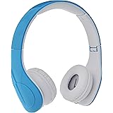 Amazon Basics Volume Limited Wired Over-Ear Headphones for Kids with Two Ports for Sharing, Blue