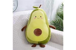 Nicole Knupfer Stofftier Plüschtier Avocado, Kuscheltier Avocado Kissen Geschenk Für Kinder/Erwachsene Kissen Stofftiere (B-45cm)