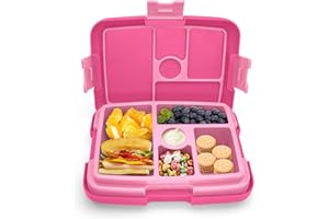 IJIAMY Brotdose Kinder mit Fächern, Lunchbox Kinder mit Fächern, Auslaufsicher Bento Box Kinde, Jausenbox Kinder für Mädchen & Jungen, Vesperdose, Perfekt für Schule, Kindergarten & Ausflüge