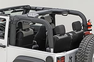 Rugged Ridge 13613.02 Roll Bar Cover Blk Poly 07-12