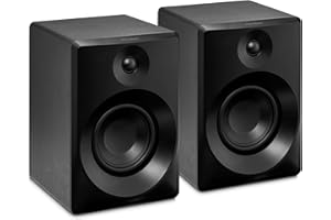 MEDION P61925 Regallautsprecher (aktiv und passiv, Holzgehäuse, 2 Wege System, Bluetooth5.0, integriertem Hochtöner und Subwoofer, Drehregler, optischer Eingang SPDIF, Line In RCA, 2X 50 Watt RMS)