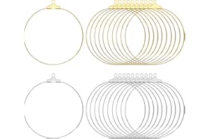 ALEXCRAFT Kit Orecchini Fai da Te 100pz Base per Orecchini Orecchini A Cerchio Fai da Te Cerchi Metallo per Orecchini Fai da Te Accessori per Orecchini Fai da Te Pendenti Monachelle per Orecchini