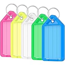Set Di 40 Tappi Colorati Per Chiavi | Identificatori Per Chiavi Quadrate E Tonde | PVC Morbido E Flessibile