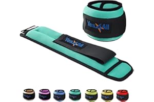 ‎YES4ALL Yes4All Para obciążników na nadgarstek i kostki, 0,5-4,5 kg, regulowany pasek, do chodzenia, joggingu, pilatesu, siłowni, fitnessu, treningu dla kobiet i mężczyzn