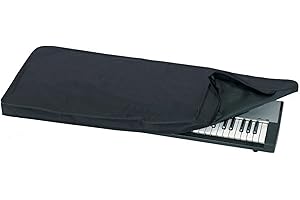 GEWA Keyboard Cover Economy, Copri tastiera (protezione antipolvere di alta qualità per tastiere, pratico bordo a strappo, in nylon robusto, dimensioni: 98 x 43 x 6 cm), Nero
