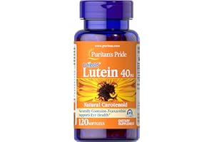 PURITAN'S PRIDE Puritans Pride Lutein 40 Mg with Zeaxanthin Softgels, 120 Count