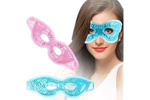 badaren 2 Pezzi Maschera Gel per Gli Occhi, Maschera Occhi Gel Freddo, Riutilizzabile, Gel Eye Mask per Dormire per Mal di Testa, Occhi Gonfi, Affaticamento Degli Occhi, Secchezza Oculare, Occhiaie