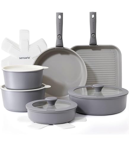 Set Di Pentole Induzione 13-Piece Alluminio Antiaderente 3 Casseruoli 2 Padelle Berlinger Haus Grigio Scuro Carbon Pro 86533014
