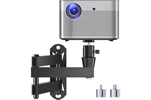 suptek Foldable Projector Wall Mount Universal Adjustable Wall Projector Mount 1/4" Screw Size MA1330YT