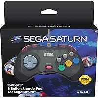 SEGA Saturn manette filaire 8 boutons - gris