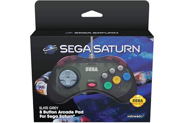 SEGA Saturn manette filaire 8 boutons - gris