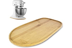 SYLANDA Tavola scorrevole in bambù compatibile con KitchenAid 4,5-5 Qt ciotola Lift Stand Mixer, mixer tappetino scorrevole compatibile con mixer KitchenAid, accessori per robot da cucina – legno