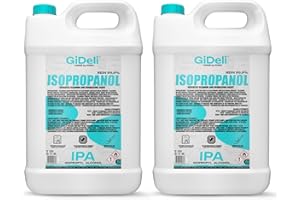 ‎GIDELI GiDeli Isopropanol 99.9% 2 x 5L - Isopropyl Alcohol Cleaner High Percentage - Cleaning Alcohol for Electronics, 3D Printer Accessories, Glass, Screens and Lenses