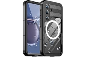 EZANMULL für Samsung Galaxy S25 wasserdichte Hülle mit integriertem Kamera- und Displayschutz, [IP68 wasserdicht] [Militärischer Fallschutz], 360° Vollschutz-Unterwasserhülle für Galaxy S25 (Schwarz)